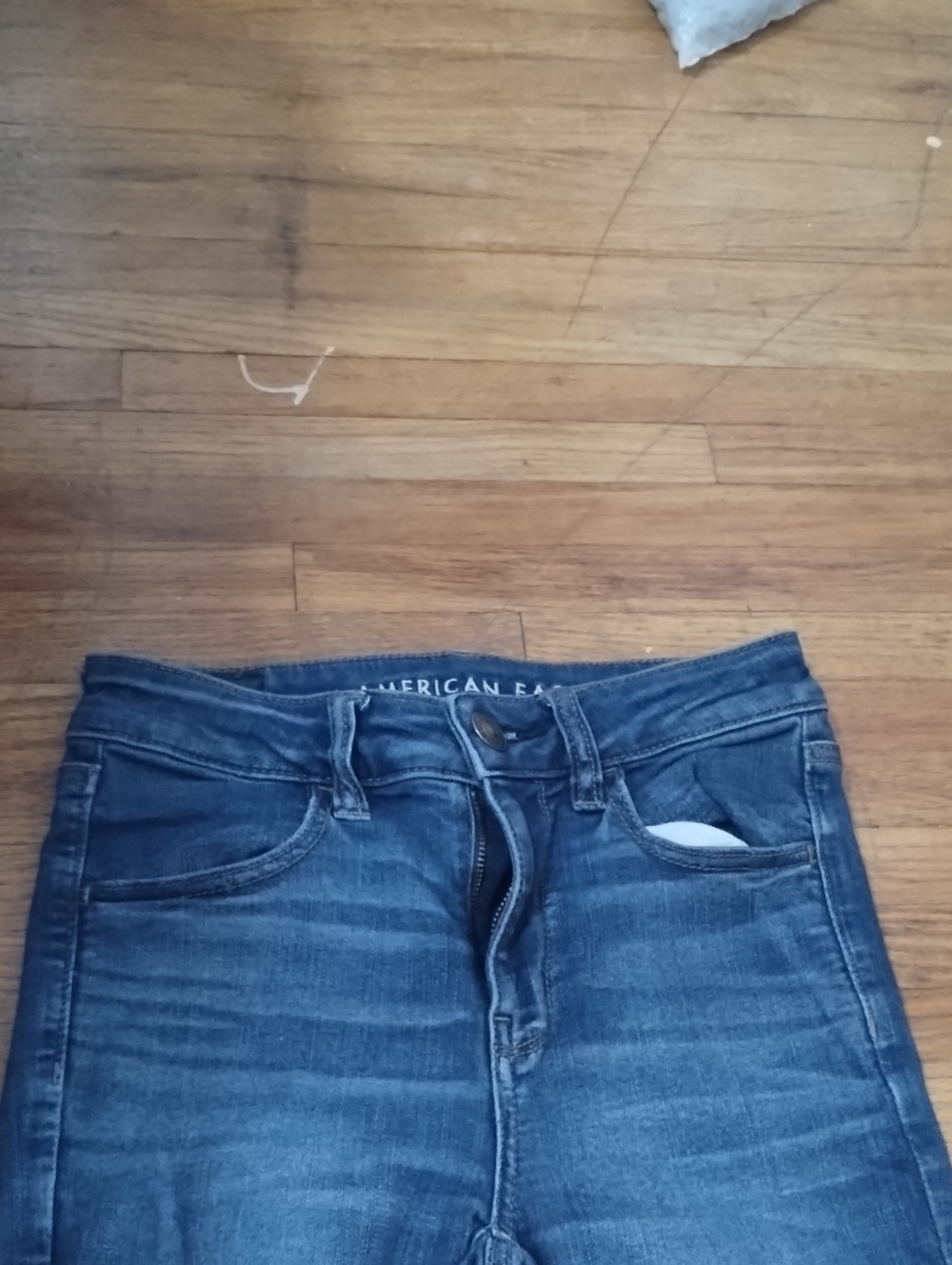 American Eagle Outfitters Women’s Ripped Skinny Jeans - Dark Blue - Picture 2 of 6